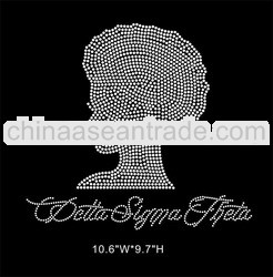 Hot fix rhinestone iron on transfer Delta Sigma Theta for T-shirt