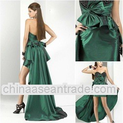 JE0046 Sequins Bow Tie Green Teenage Cocktail Dresses 2013