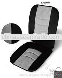 MICROSUEDE MEMORY FOAM CAR SEAT CUSHION - BLACK & GRAY