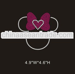 MOQ 15pcs Minnie rhinestone transfer design for T-shirt