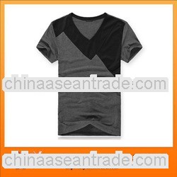 Men's T-shirt, Made of 100% Cotton, V- Neck and Short Sleeves, Logo Design on Front Body