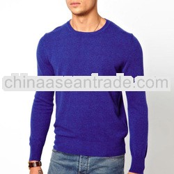 Mens Anti-pilling Crew Neck Pullover Wool Knit Jumper