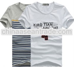 Mens clothing 100% cotton short sleeve T-shirts