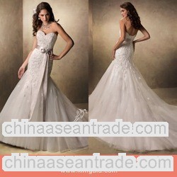 Mermaid Sweetheart Lace Big Train Wedding Dresses