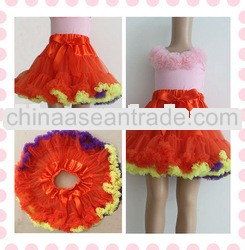 NEW! Thanksgiving design multicolor pettiskirt matching flower top in set for girl