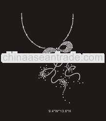 Neckline Necklace iron on rhinestone transfer designs for women's t shirts