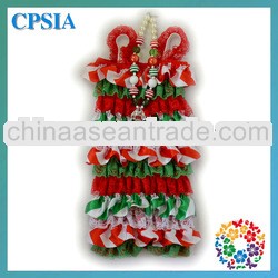 New Arrivals! 2013 Christmas Baby Rompers Satin Lact Ruffle Petti Romper Match Pearl Necklace Girls 