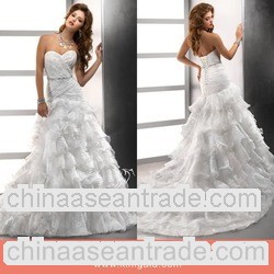 New Sweetheart Shaped Sexy Mermaid Appliqued Lace Wedding Dress 2013