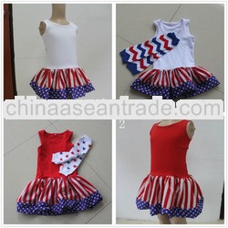 New items Baby Boutique Clothing Patriotic Top Dress for July 4th with leg warmer in set
