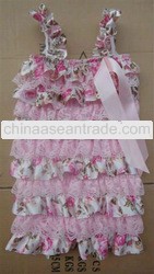 Newborn Baby Girls Hot Pink Lace Petti Rompers Romper Photo Prop