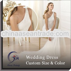 One Shoulder Floor Length Sexy Short Wedding Dresses