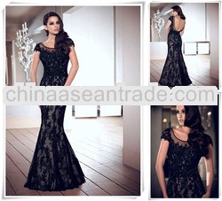 PE105 circle neck lace Mori Lee halloween prom dresses