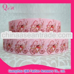 Pink Printed Ribbon For Girl's Dress
