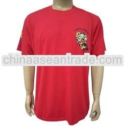 Printing poetry red shirt summer short sleeve custom t shirt