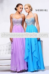 RT11785 SH Luxurious Embroidered Bodice Halter Neck Patterns Evening Dress from Dubai