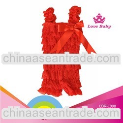Red color high quality baby romper for girls