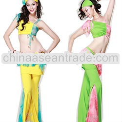 SWEGAL belly dance costumes 2pcs dance bra top and pant dress SGBDT17