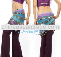 SWEGAL make belly dancing hip scarf belly dance coin belt SGBDW13006