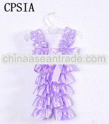 Sale Promotion Girls Wholesale Satin lavender Romper With Straps