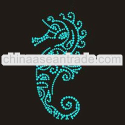 Sea horse rhinestone transfer motif wholesale