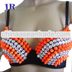 Sexy girl wear bra belly dance beaded bra Mei Shu Lan Na Bra YD007#