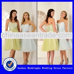 Simple Knee Length Sweetheart A-line Bridesmaid Dress