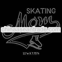 Skating Mom with Ice Skates rhinestone transfer wholesale
