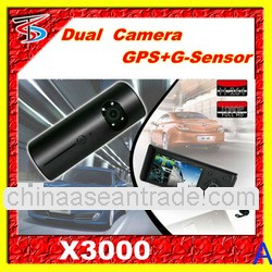 Tangshengda car dvr dual camera gpsX3000