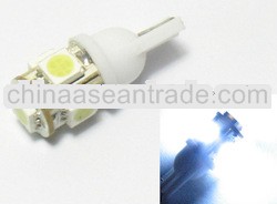 Top seller super brightness 194 168 w5w LED T10 5050 5 SMD