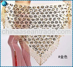 Triangle sequins belly dance hip scarf