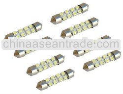 White 42mm(1.72") 8-SMD 12V Festoon Dome Light LED Bulbs 211-2 212-2 569 578