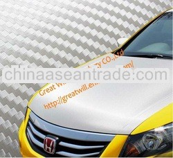 White Carbon fiber foil 1.52*30M/roll with air drain