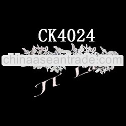 White eyelet crochet cotton collar lace for dress CK4024