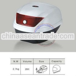 White motorcycle trunks