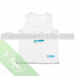 White sleeveless baby boy T-shirt
