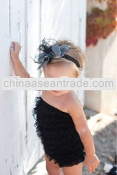 Wholesale black baby rompers ,sexy baby girl lace rompers
