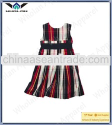 Wholesale plaid sateen baby girls birthday dress