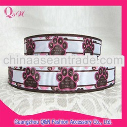 Wholesales Paw Printed Grosgrain ribbon