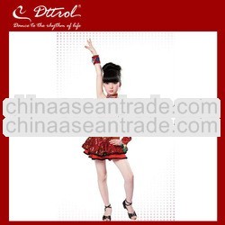 XC-021 Children stage performance full chiffon costume dance skirt red