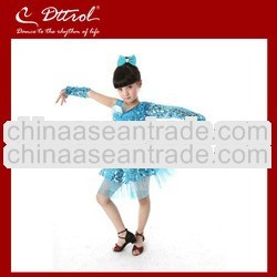XC-041 High quality Children kids sequin performance dance stage costume