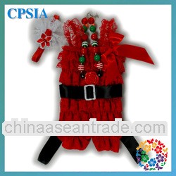 Xmas Custom-made Set Lace Ropmer Match Headband Necklace Sash Set -Infant&Toldder Girls