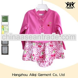 baby dress 3pc 100% cotton hot fashion clothes
