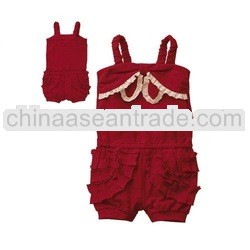 baby garment,cute style red baby rompers