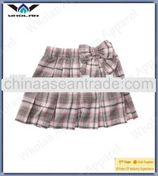baby girls 100 % cotton jersey plaid custom wholesale skirt