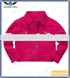 baby girls 100 % cotton stretch twill jacket with snap closure on pockets