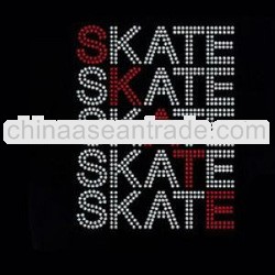 beautiful skate rhinestone hot press transfers