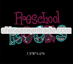 bing Preschool Rocks hot fix rhinestone transfer motif design for t shirts