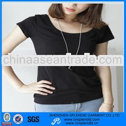 black slim fit cotton t-shirts for women ,cotton undershirts