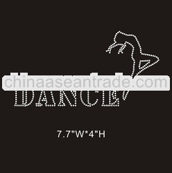 bling rhinestone heat transfer Dance custom design