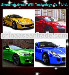blue chrome sticker car wraping 1.52*30mm thickness 0.14